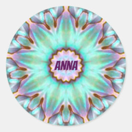 ANNA ~ Fractal Pegatina Paua Shell personalizado ~