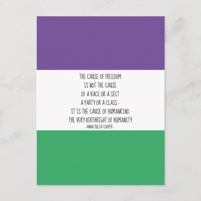 Anna Julia Cooper Cita postal (Anverso)