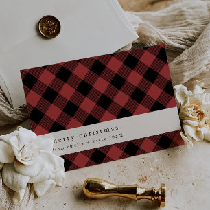 ANNA Red Plaid Farmhouse Family Feliz Navidad