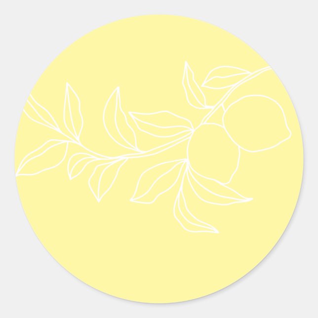 ANNA Sellos para sobres modernos de Boda de limón  (Anverso)