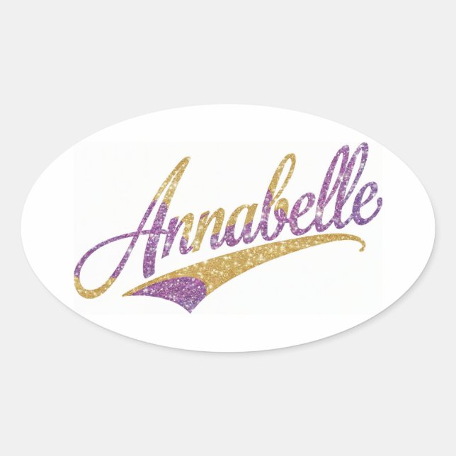Annabelle Pegatinas Oval (Anverso)