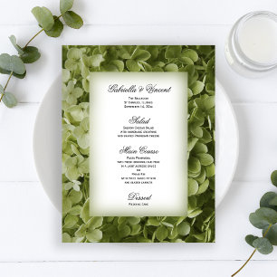 Annabelle verde Hydrangea Boda floral Menú