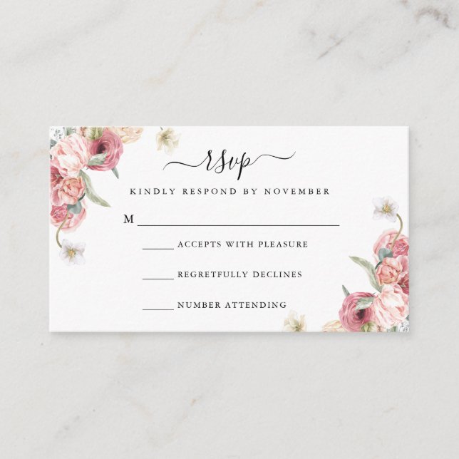 Annabeth RSVP Tarjeta de inscripción de volante (Anverso)