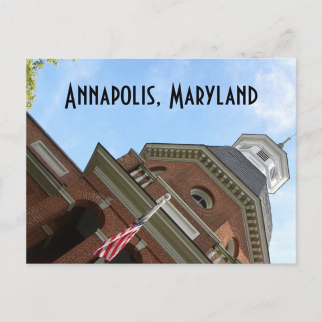 Annapolis, postal del tribunal de MD (Anverso)
