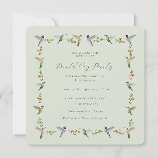 Anna's Hummingbirds Birthday (Anverso)