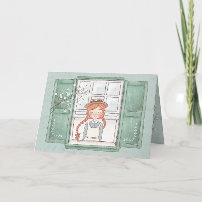 Anne de Green Gables pensando en tu tarjeta de sal (Anverso)
