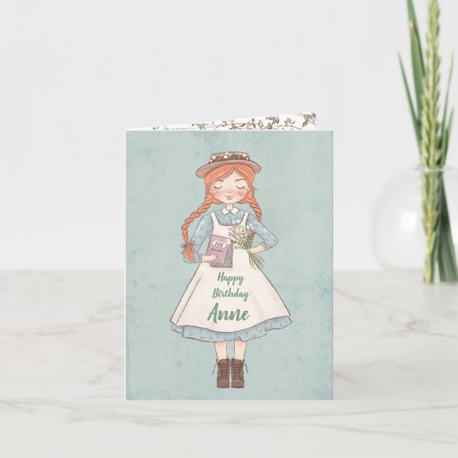 Anne de Green Gables | Tarjeta de cumpleaños (Anverso)