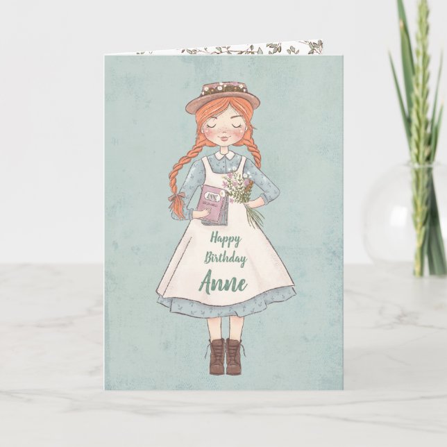 Anne de Green Gables | Tarjeta de cumpleaños (Anverso)