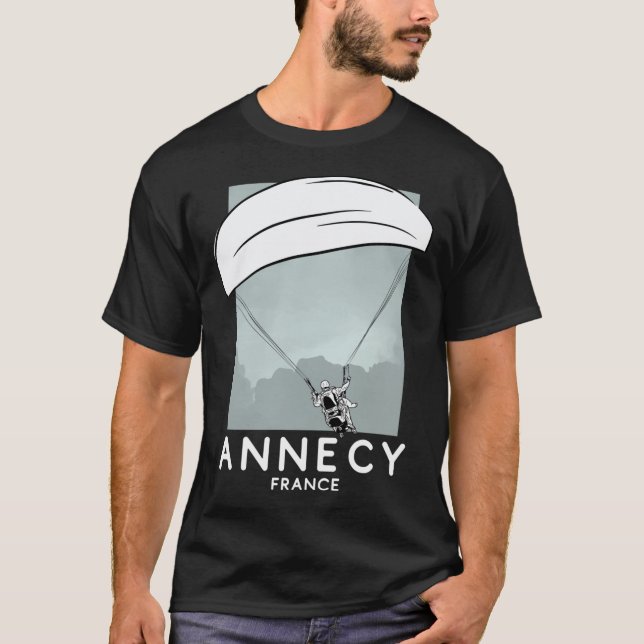 Annecy France parapente camiseta esencial (Anverso)