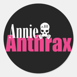 annie anthrax - pegatina negro