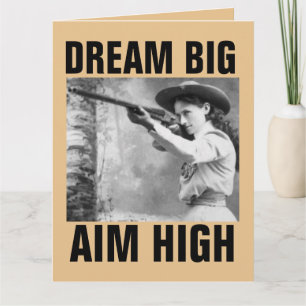 ANNIE OAKLEY CON PISTOLA, TARJETAS DE CUMPLEAÑOS D