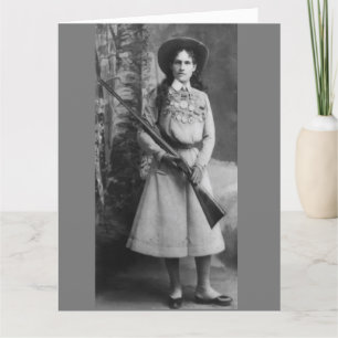 ANNIE OAKLEY FELIZ TARJETA DE CUMPLEAÑOS SUPERVISA