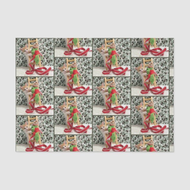 Annie y el elfo - Papel de té gato/gatito (Anverso)