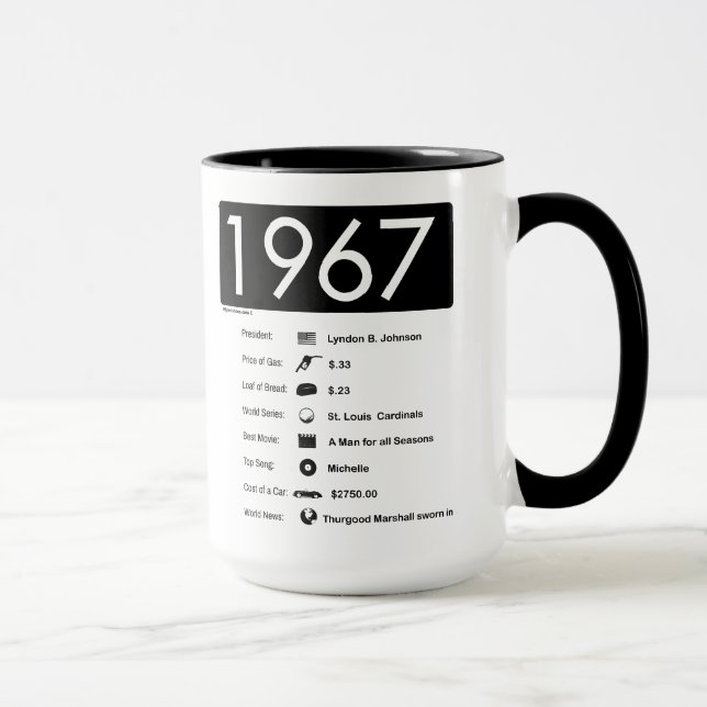 año 1967-Great (15 onzas.) Taza de café (Derecha)