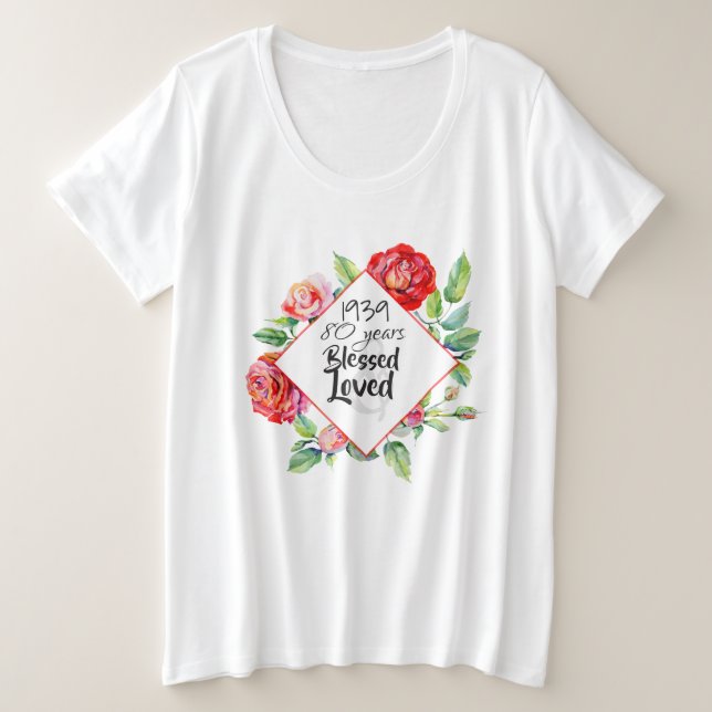 AÑO ADD: regalo de cumpleaños para mujeres Rosas (Anverso del diseño)