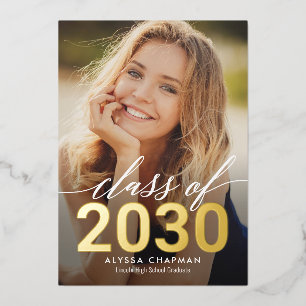 Año Brillante Anuncio de Graduación con Holograma