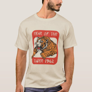 Año chino de las camisetas del tigre 1962