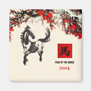 Año chino de los imanes del regalo del caballo