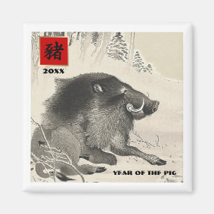 Año chino de los imanes del regalo del cerdo