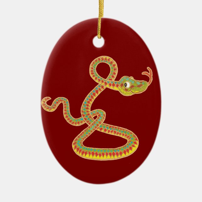 Año chino del ornamento de la serpiente (Frente)