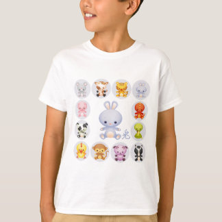 Año chino del zodiaco de la camiseta del conejo