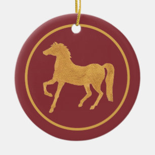 Año chino elegante del ornamento del caballo