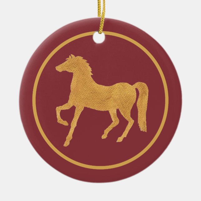 Año chino elegante del ornamento del caballo (Frente)