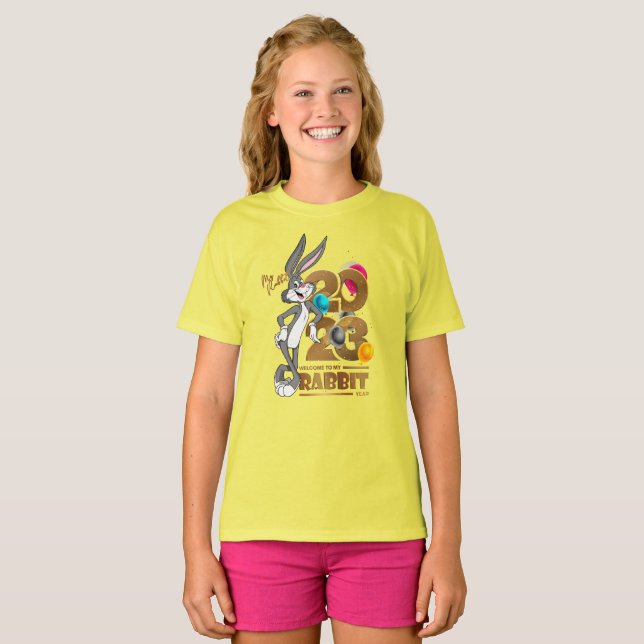 Año Conejo Feliz 2023 | Camiseta para niños (Anverso completo)