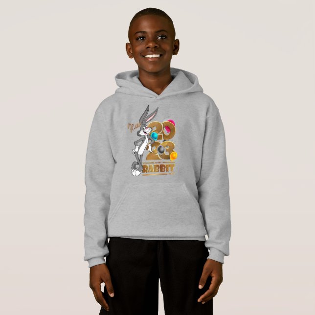 Año Conejo Feliz 2023 | Niños Pullover Hoodie (Anverso completo)