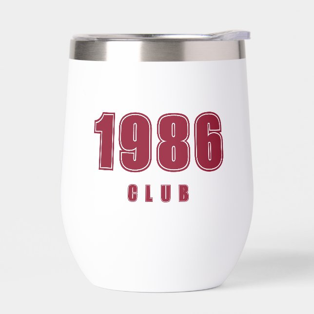 Año de cumpleaños, tipografía de moda personalizad (Izquierdo)