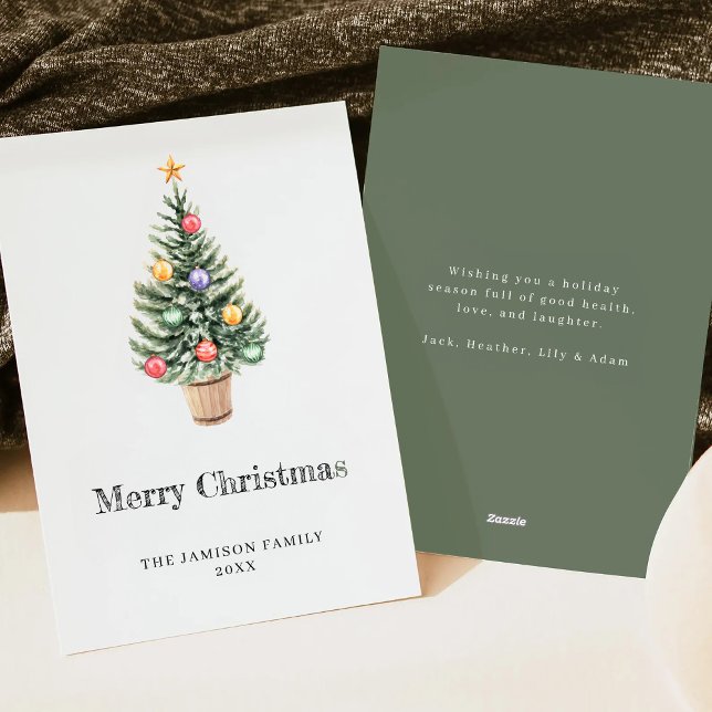 Año de familia de árbol de Navidad minimalista (Subido por el creador)