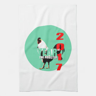 Año de gallo 2017 en toalla verde de Círculo K