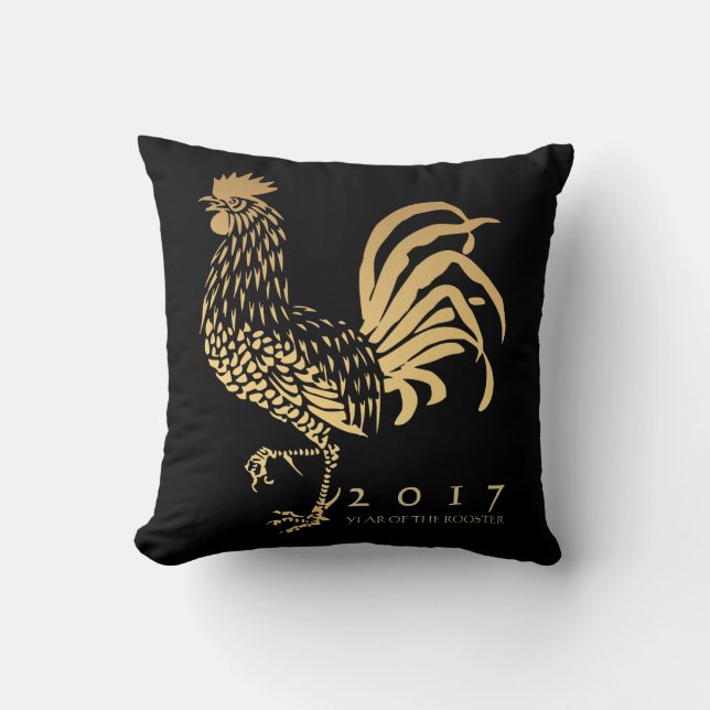 Año de la almohada del personalizable del gallo (Anverso)