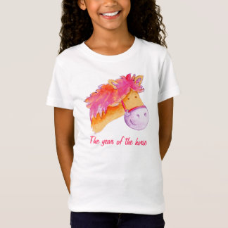 Año de la camiseta de los chicas del rosa del