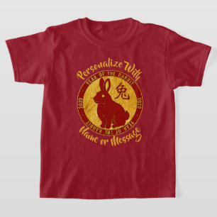 Año De La Camiseta De Oro Faux De Conejo