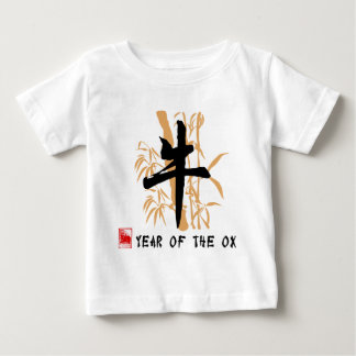 Año de la camiseta del bebé del buey