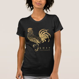 Año de la camiseta del personalizable W del gallo