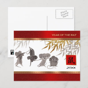 Año de la Rata en China   Postales del año Persona