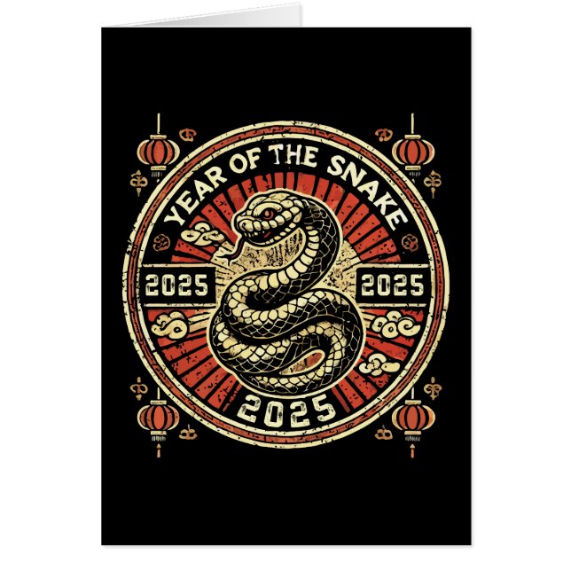 Año de la serpiente 2025, Año Nuevo chino, añejo (Frente)