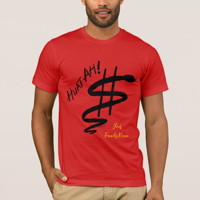 Año de la serpiente "Huat Ah!" camiseta de tela li (Anverso)