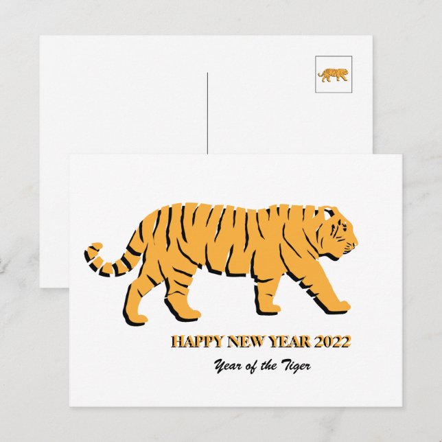 AÑO DE LA TARJETA POSTAL DE TIGER 2022 (Anverso / Reverso)