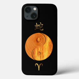 Año de las serpientes de madera y funda de la seña