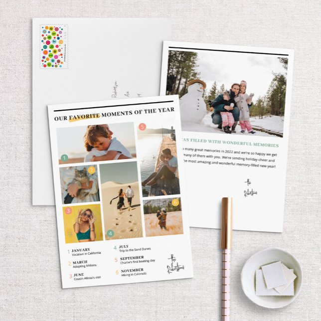 Año de momentos favoritos en la tarjeta de vacacio (Subido por el creador)