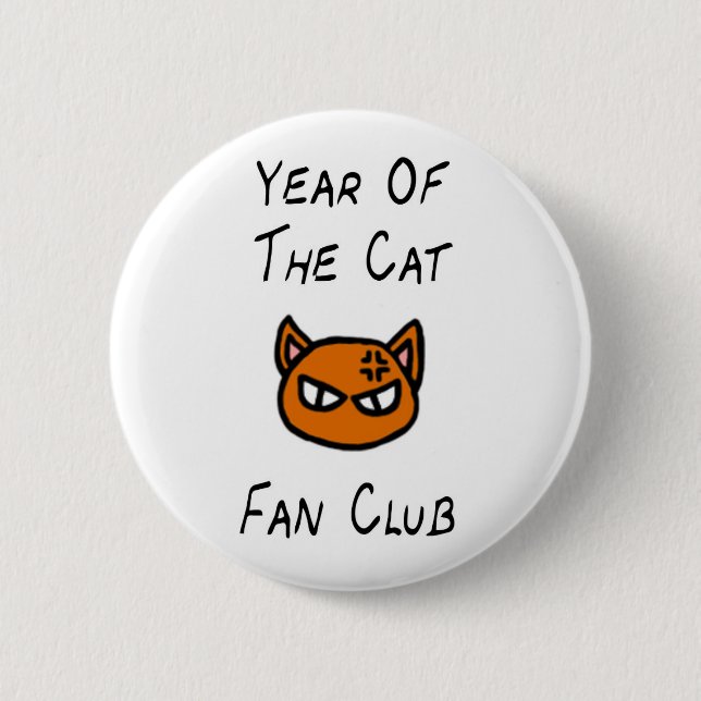 Año del botón del club de fans del gato (Anverso)
