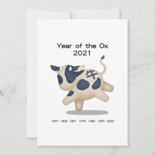 Año del Buey Lindo Zodiaco 2021 Personalizado