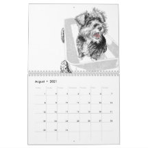 Año del calendario del perro dibujos de perros