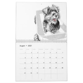 Año del calendario del perro dibujos de perros