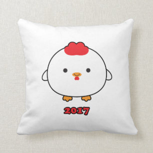 Año del Cojín decorativo 2017 del gallo