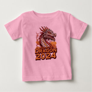 Año del dragón 2024 Camiseta rosa bebé, Dragón