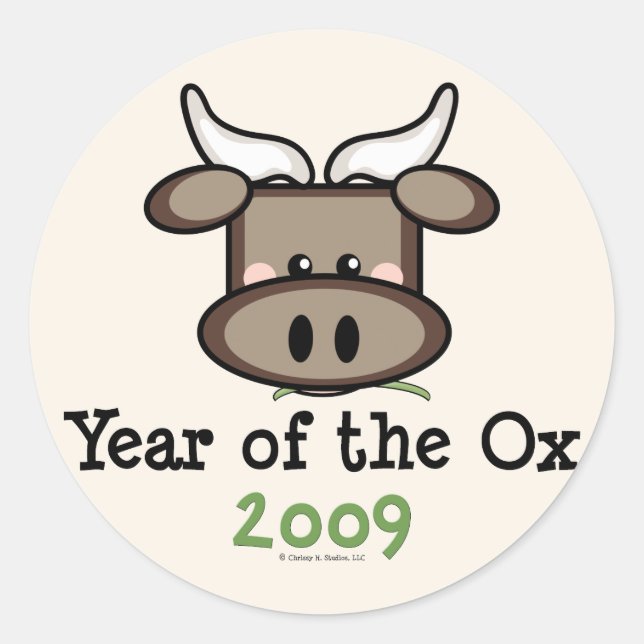 Año del Pegatina Ox (Anverso)